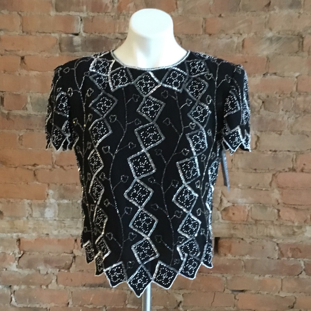 Mariana Sequined and Beaded Top